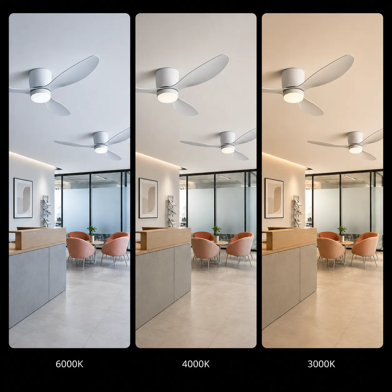 Alessandro Design Vents lustra LED alba ventilator 21W D80cm