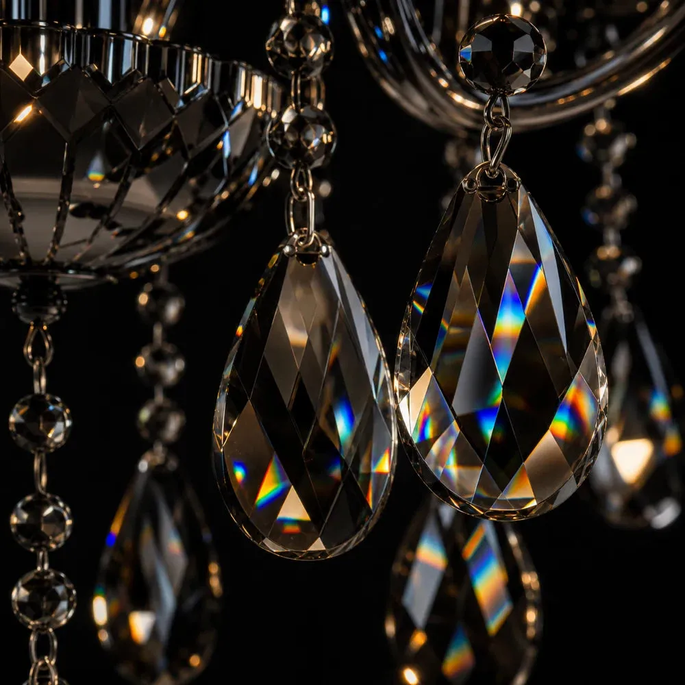 AUGUST Eleganza candelabru cristal 3xE14 argintiu 48cm