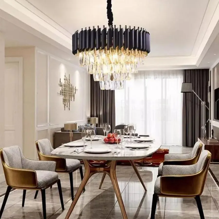 Alessandro Design Rubert candelabru 9xE14 auriu cu cristale