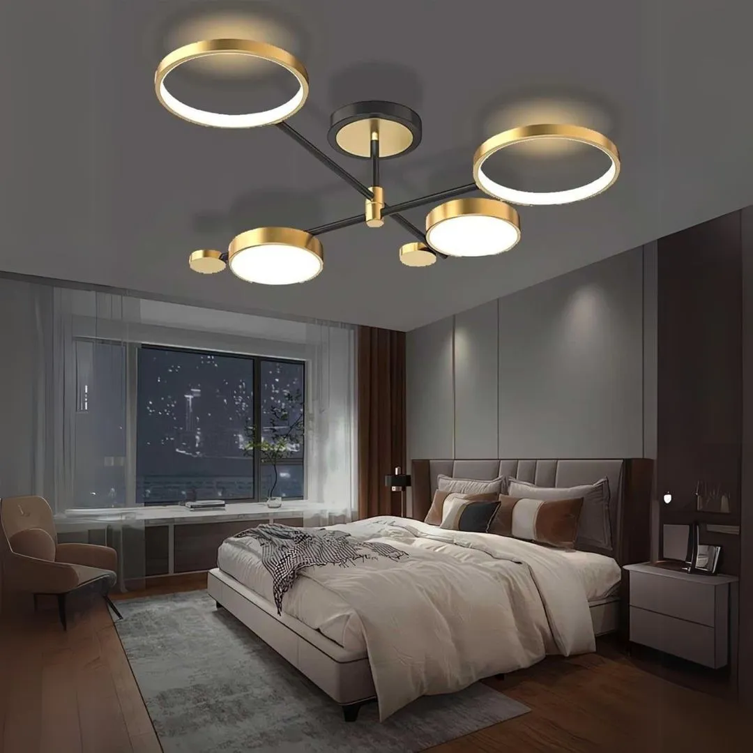 Alessandro Design Maria lustra LED cu telecomanda 22W auriu