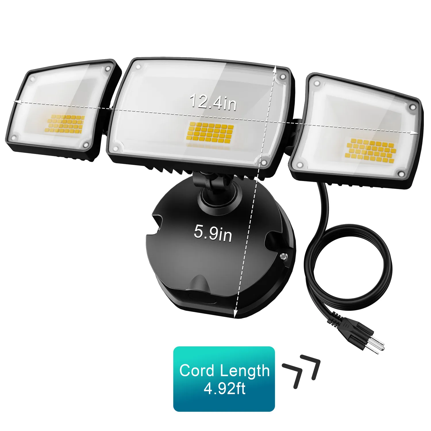 Ustellar lampă securitate LED 55W 5500lm 2 buc cu priză