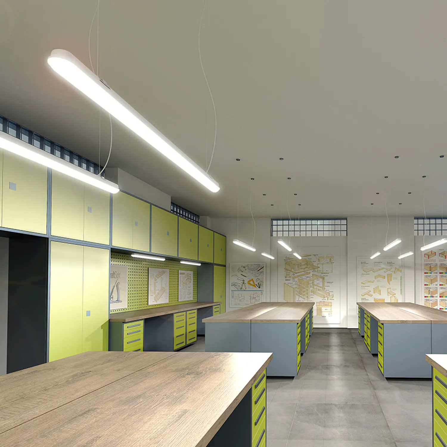Rendl Trident Pro 150 lampa liniara gri IP65
