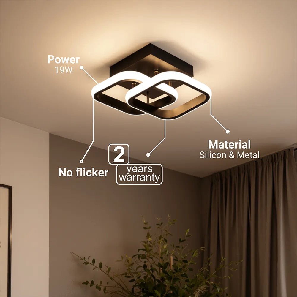 Alessandro Design VERTEX Matrix lustra LED 48W negru 2 romburi