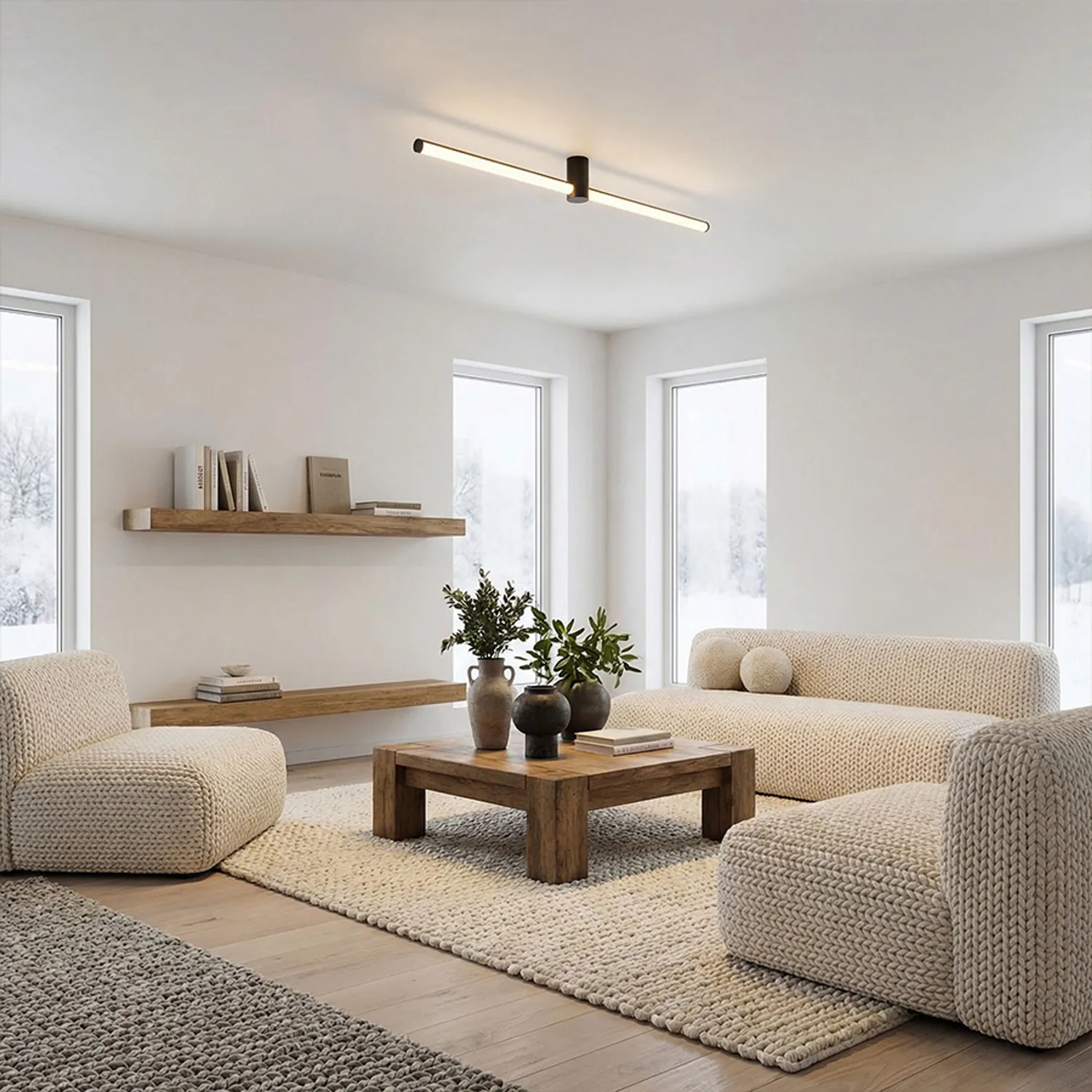 Rendl Light Studio Claris bara LED negru cu acril