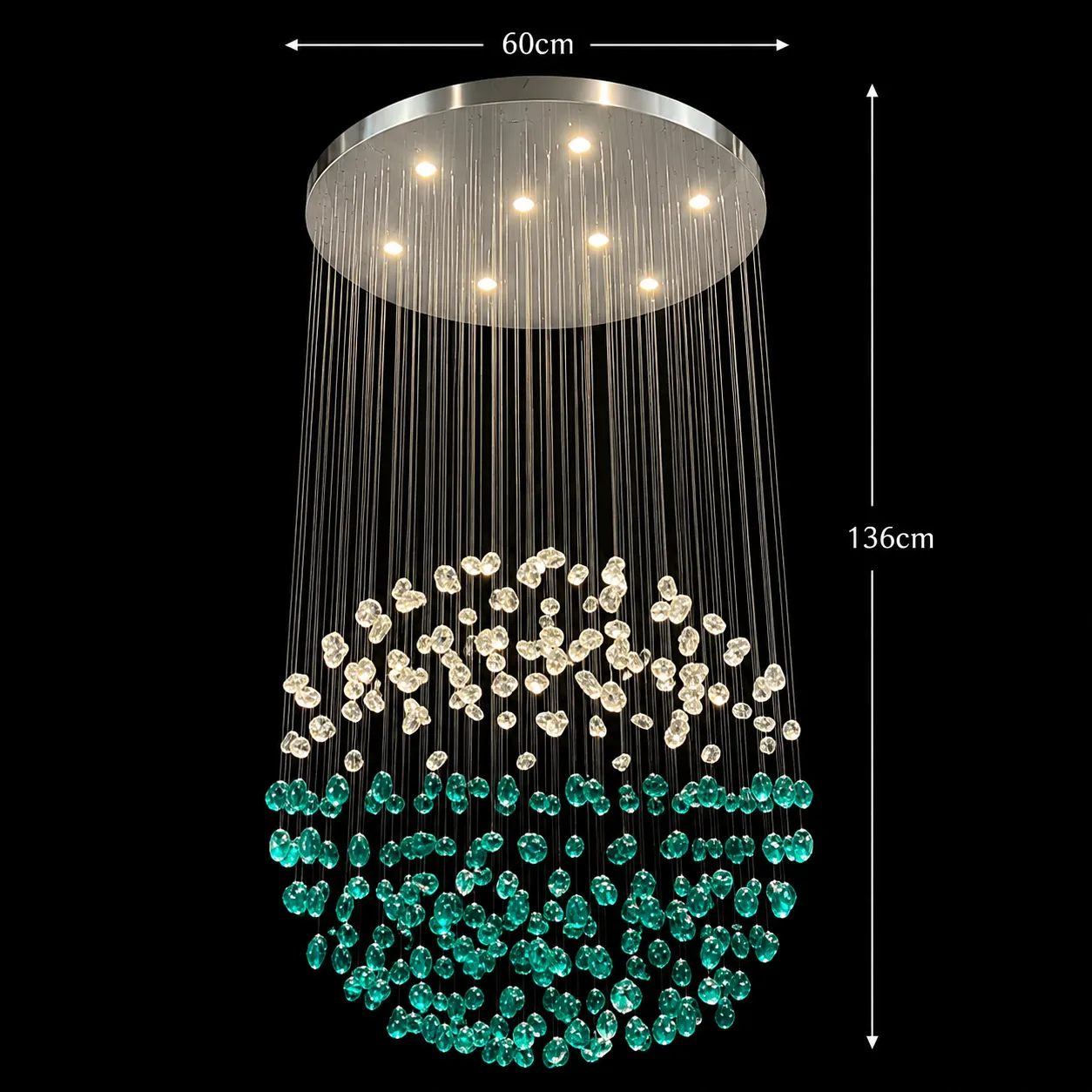 Alessandro Design OSKEMEN Magno candelabru LED verde 56W