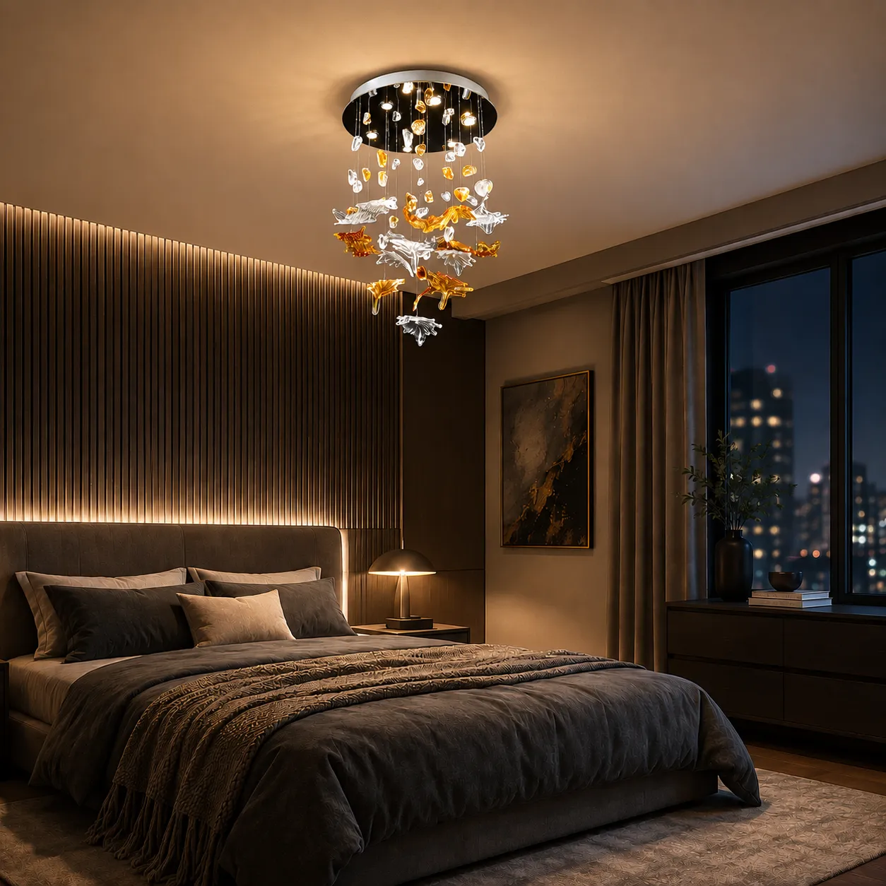 Alessandro Design ESIK Elegance candelabru LED auriu 42W