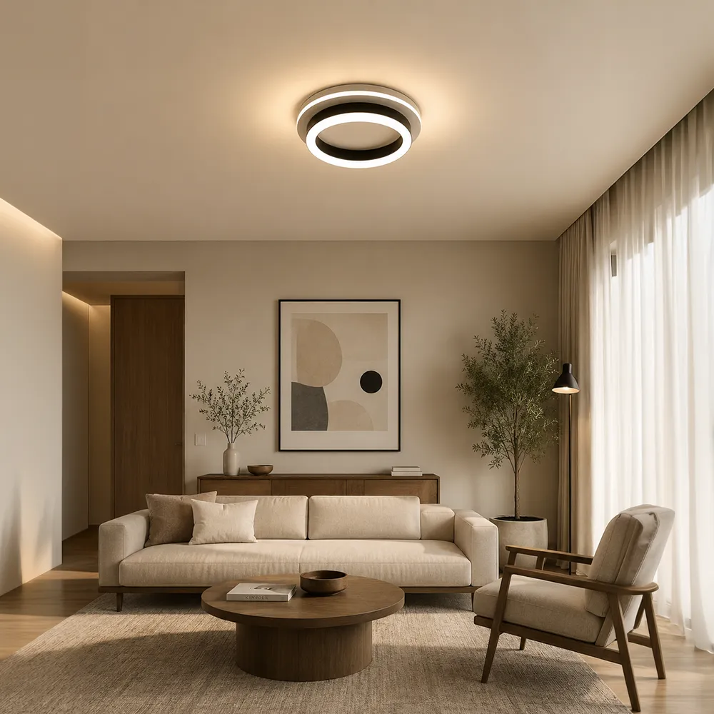 Lustra LED Alessandro Design Modern 25W 20cm neagra 3 culori