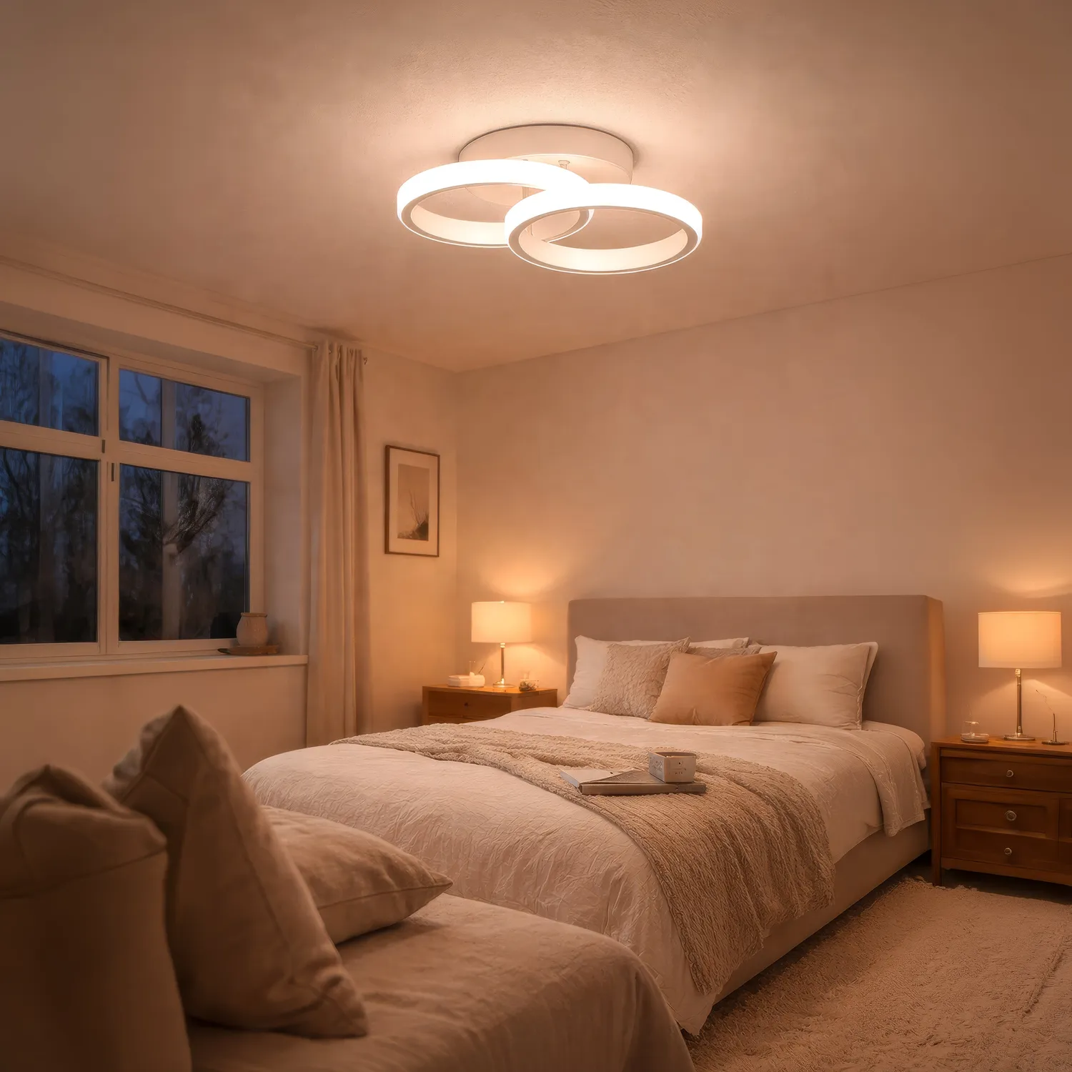 Alessandro Design Vertex Circula lustra LED alba 21W 2 cercuri
