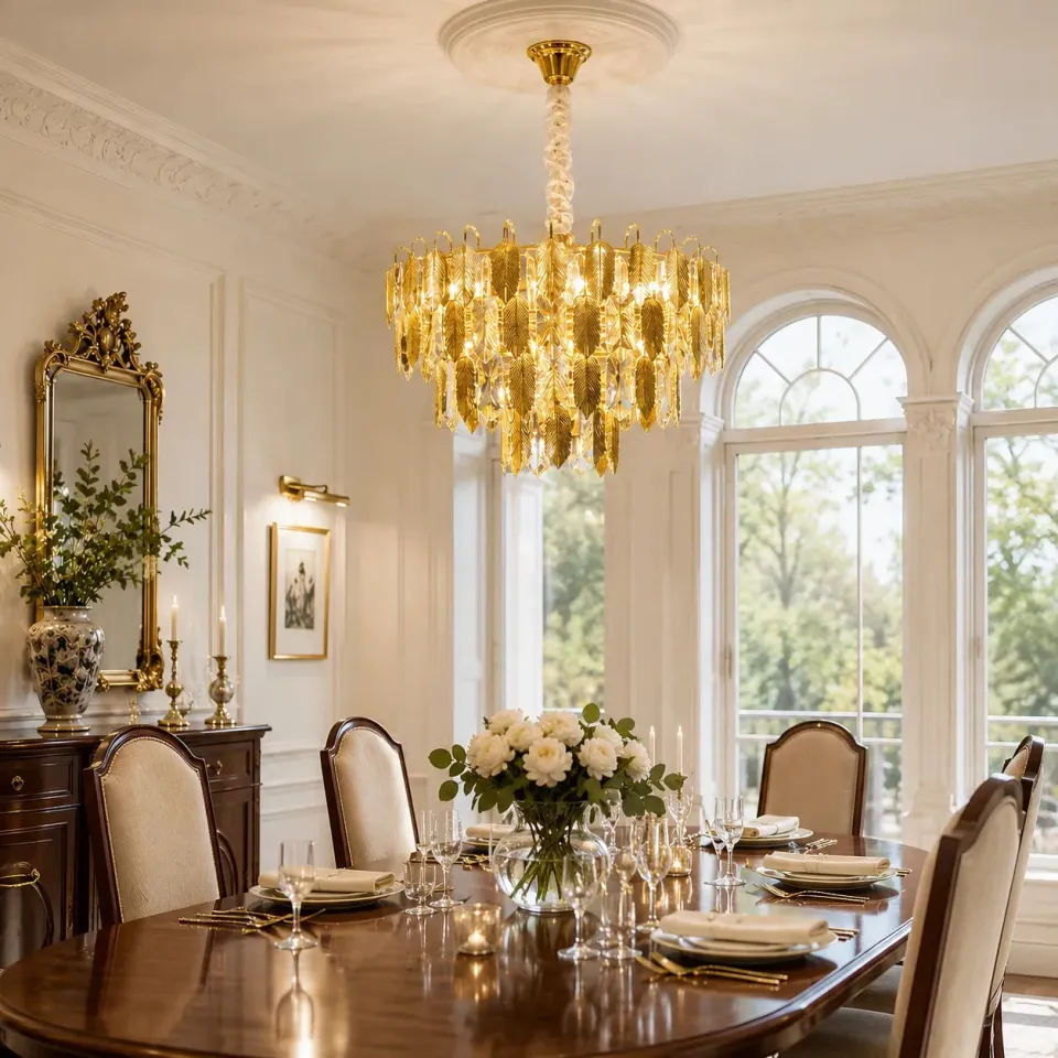 Alessandro Design Venaria candelabru cristal 8xE14 auriu 50cm