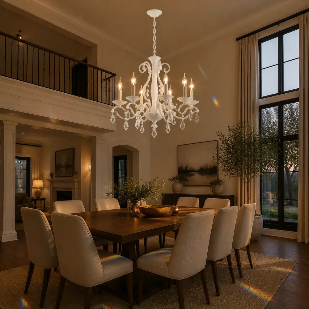 Alessandro Design Delli Santi Candelabru Cristal 6xE14 Alb