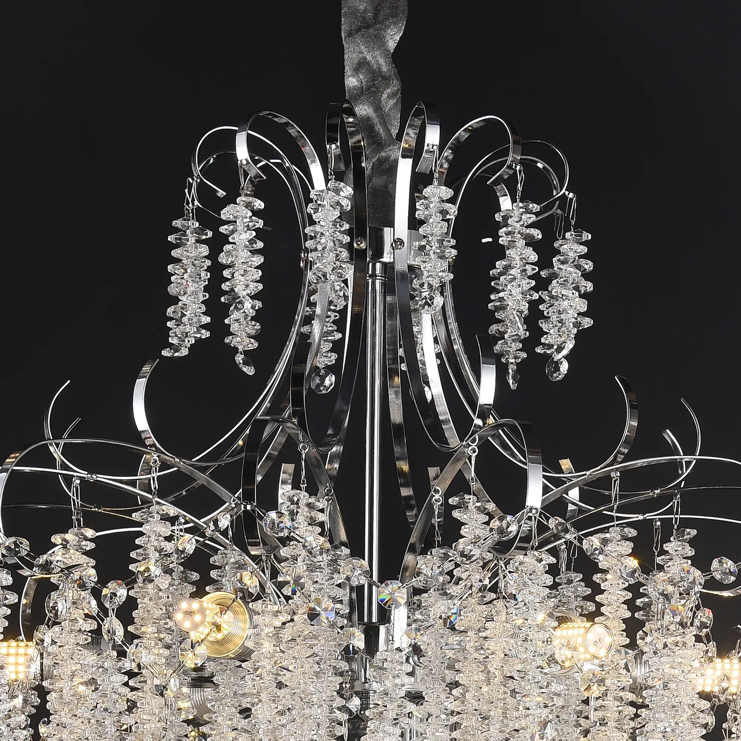 Alessandro Design PUBU Elegance candelabru cristal 50cm 5xE14 crom