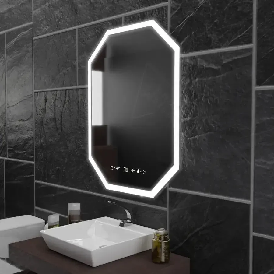 Alessandro Design Ralya MotionGlow oglinda LED 60x80cm poligonala