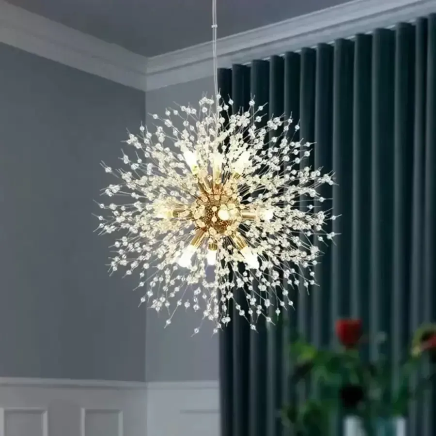 Alessandro Design Schonbrunn candelabru cristal auriu 9xG9 50cm
