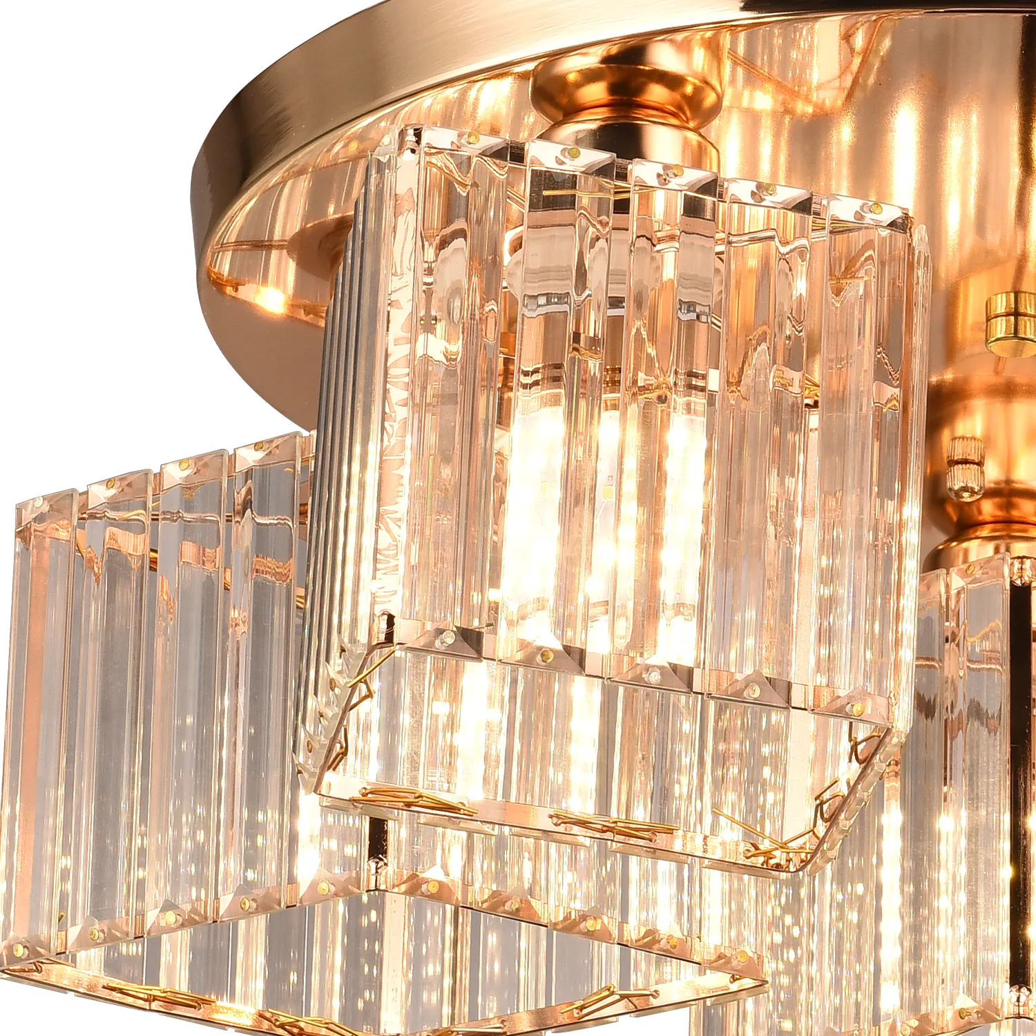 Alessandro Design Sasha LC117/5GD candelabru cu abajur auriu 5xE27
