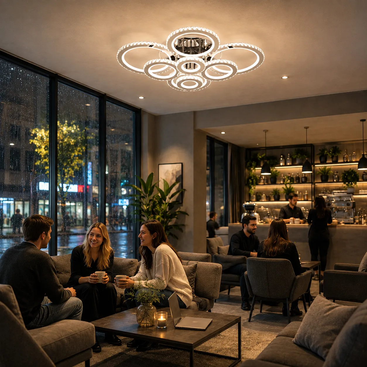 Alessandro Design Nova Rotonda lustra LED 239W RGB crom