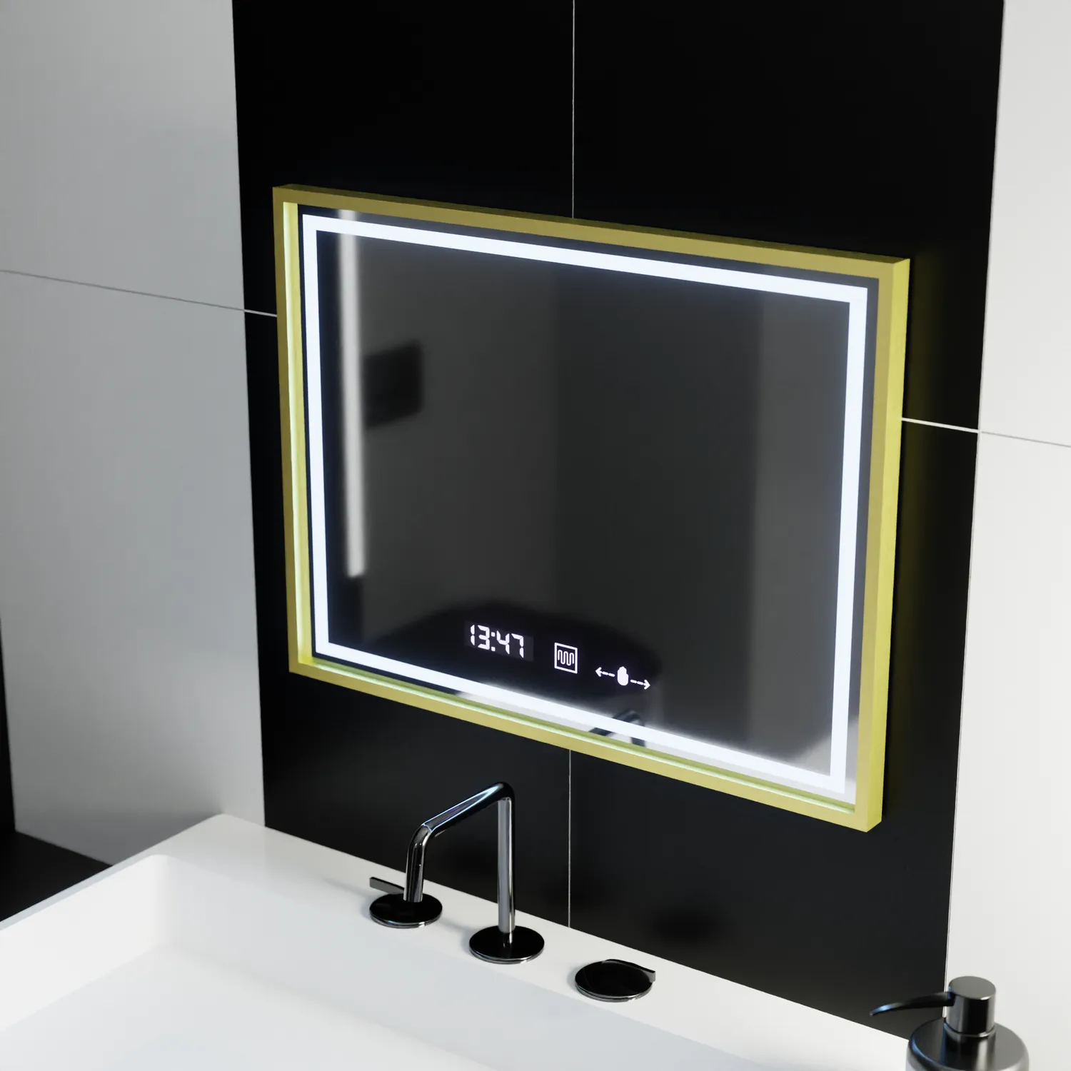 Alessandro Design Verite Royale oglinda LED 80x60cm aurie