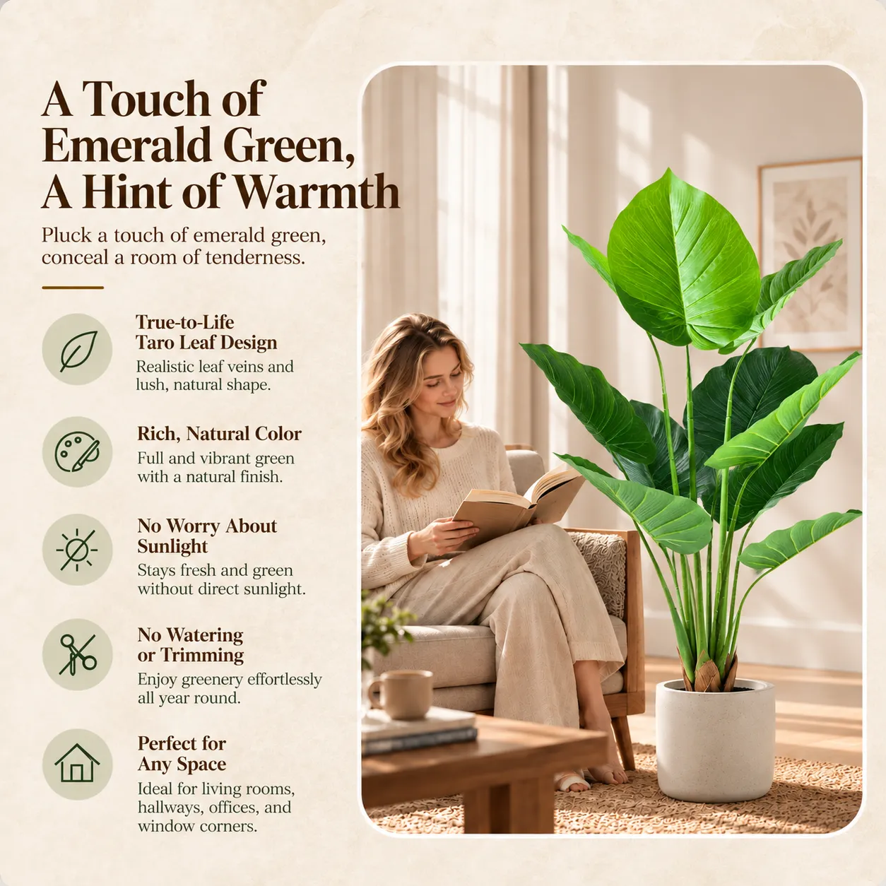 Alessandro Design Strelitzia planta artificiala verde 160cm 12 frunze