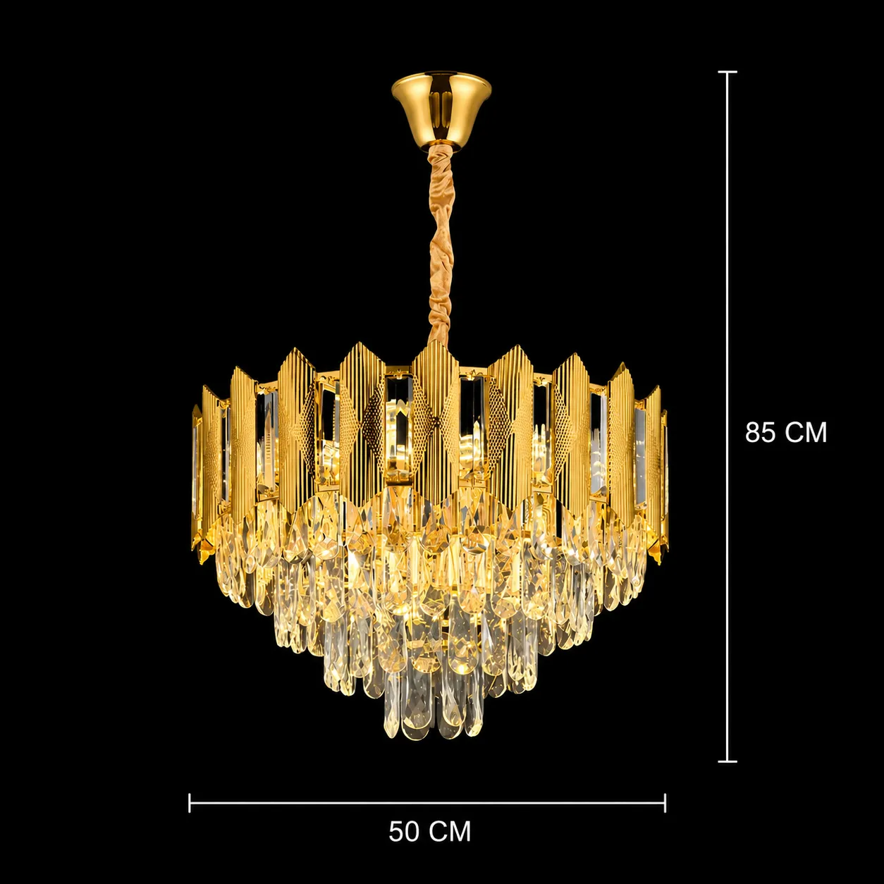 Alessandro Design Buckingham Eleganza candelabru cristal 8xE14 auriu