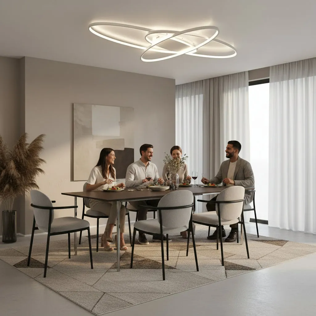 Alessandro Design COSMEE lustră LED albă 3 petale 84W dimabilă