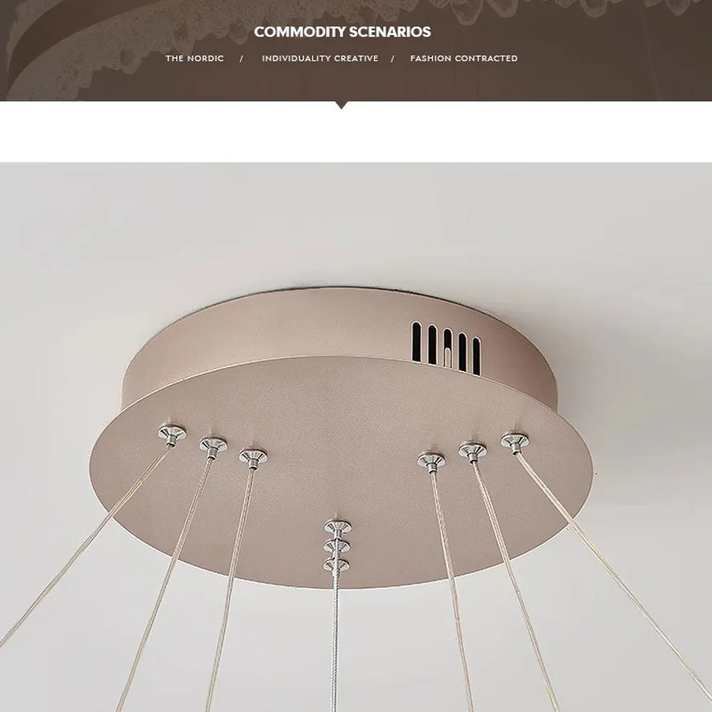 Alessandro Design Nivalis lustra LED 126W cercuri aurie dimabila