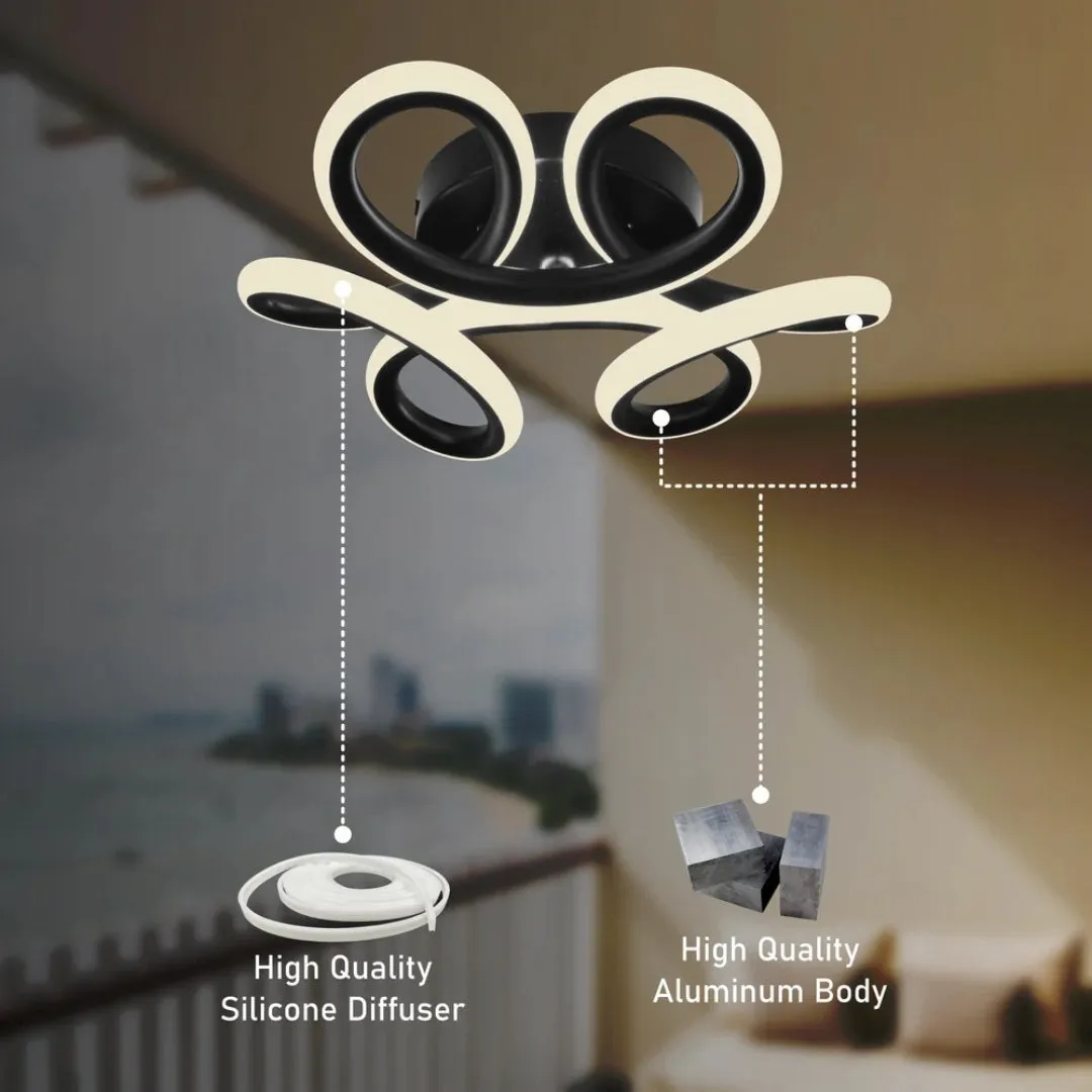 Alessandro Design VERTEX HELIX lustra LED neagra 65W