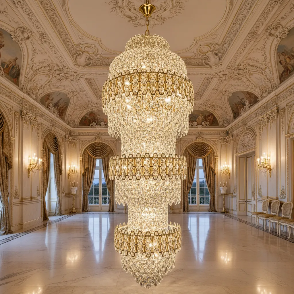 Alessandro Design Trio Magno candelabru cristal 49xE14 auriu