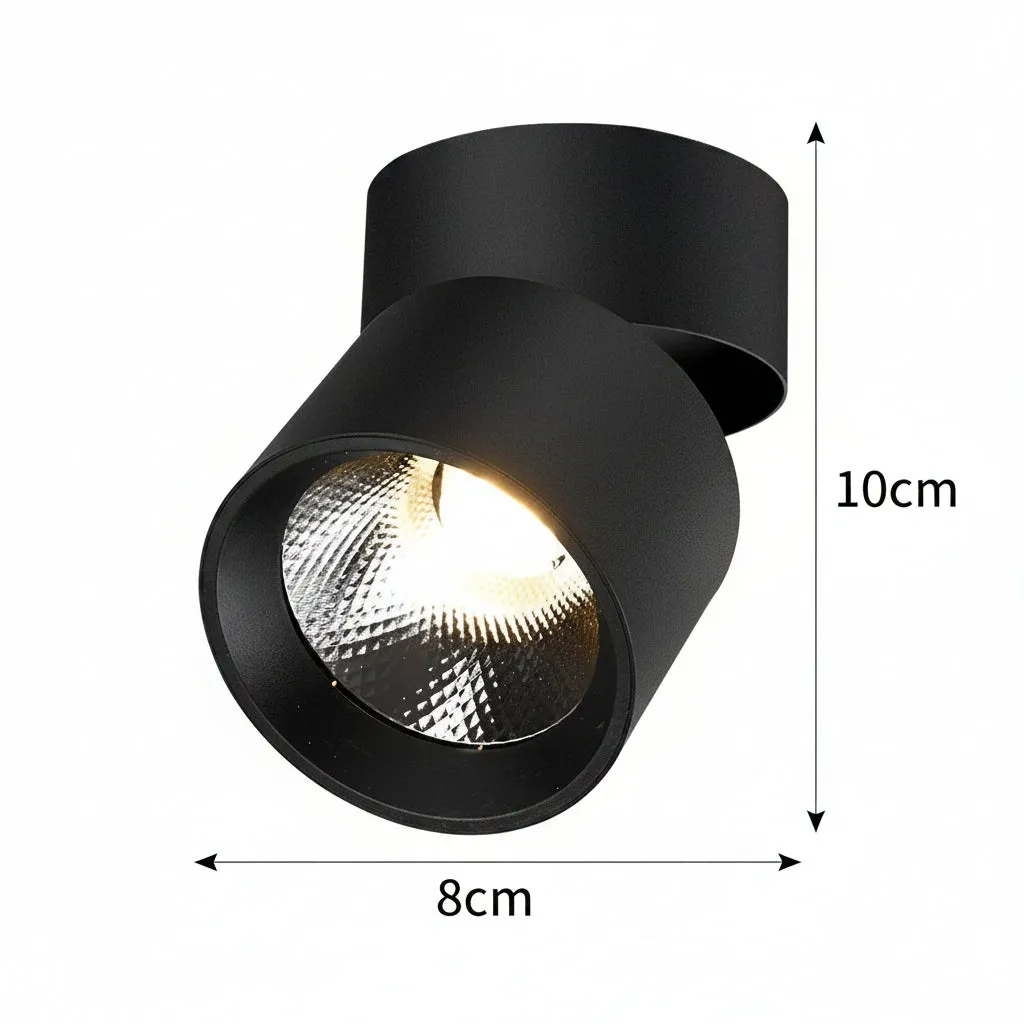 Alessandro Design TINNIE spot LED negru rotativ 9W 4000K