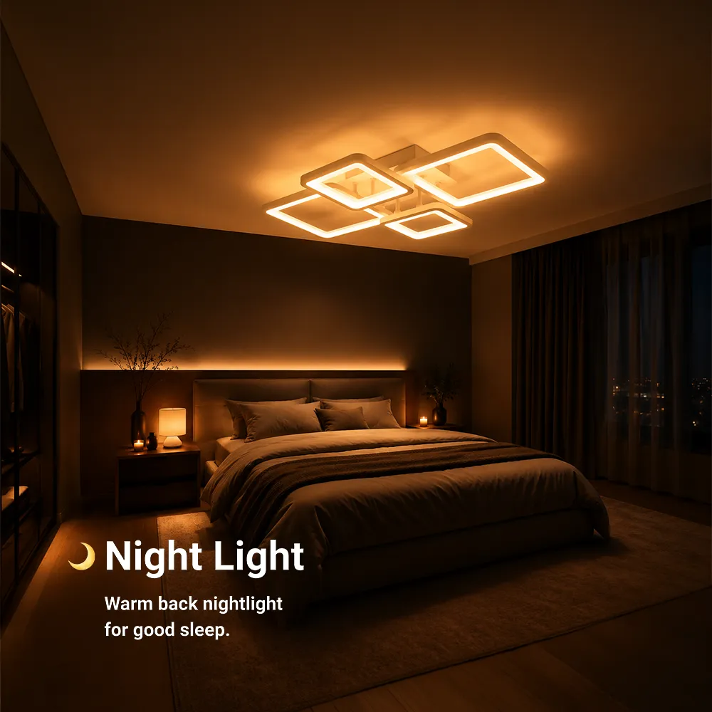 Alessandro Design Ella lustra LED 67W alba 4 patrate dimabila