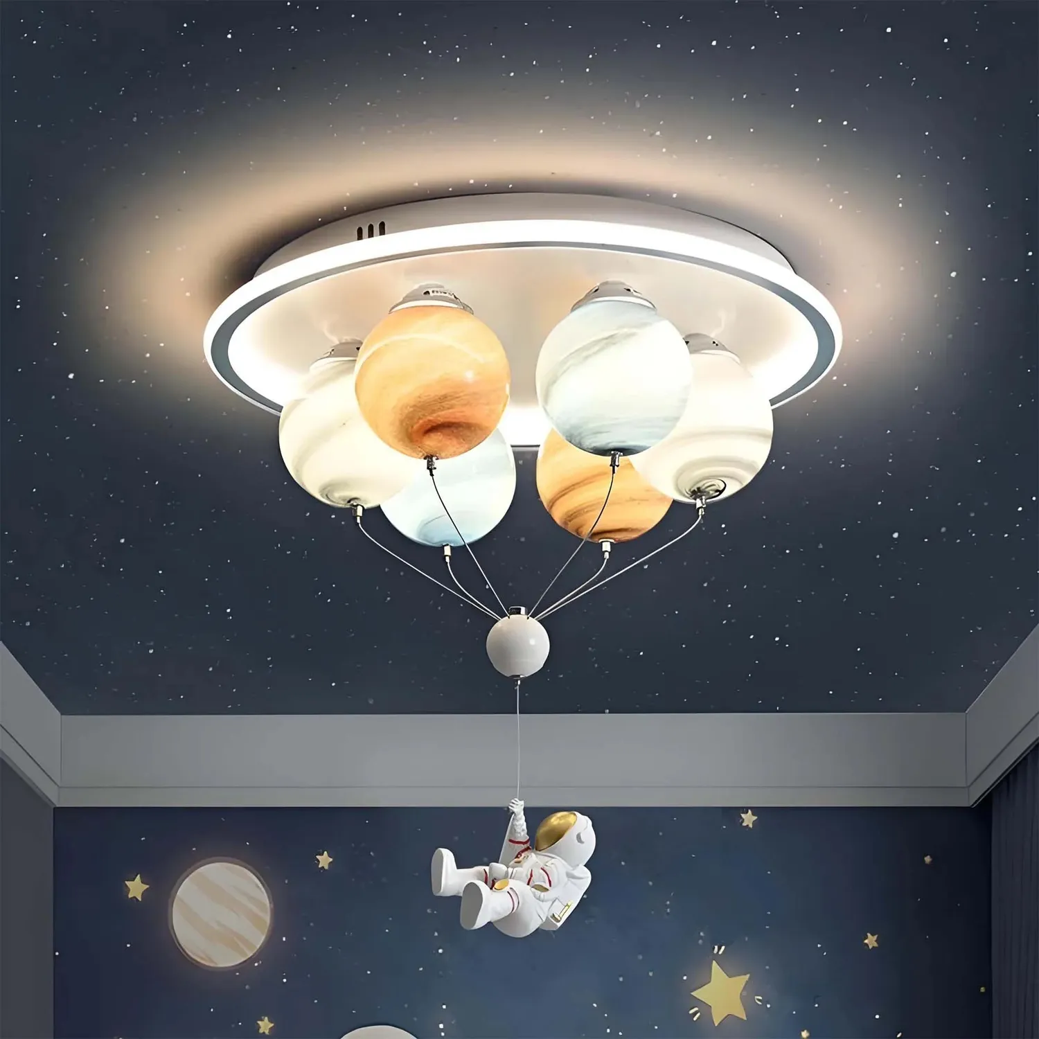 Alessandro Design Astronaut 60W lustra LED alba 6xE27