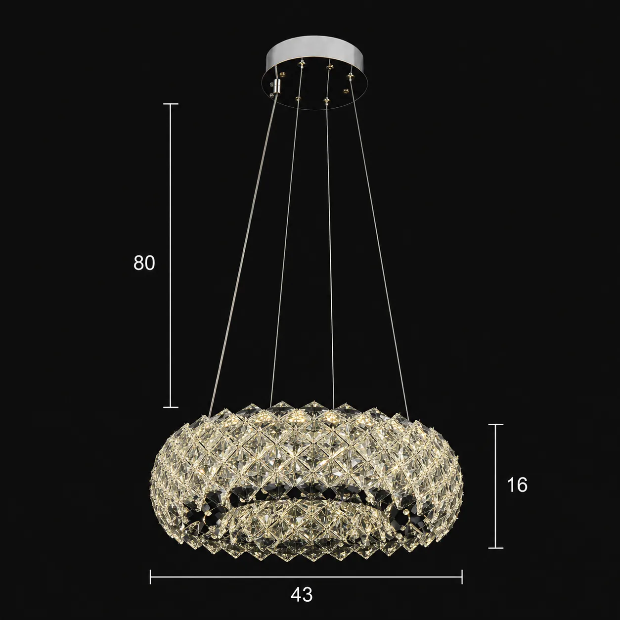 Alessandro Design KALTO Nobile candelabru cristal 72W crom