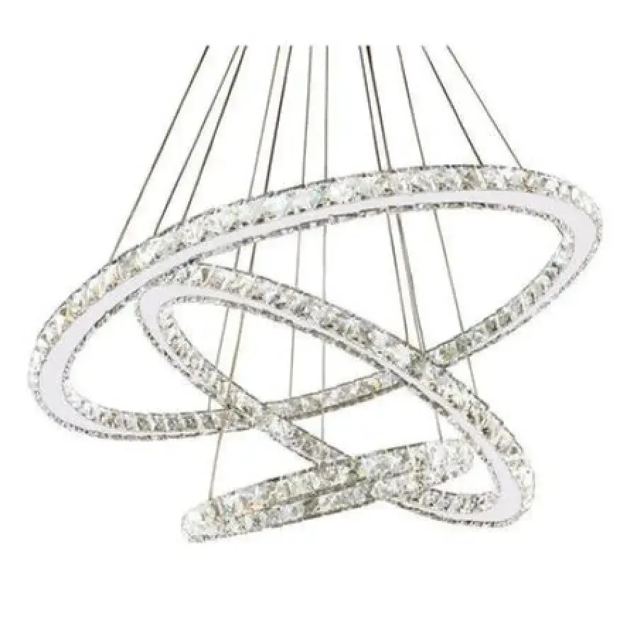 Alessandro Design Teatru 36W lustra LED 3 cercuri crom