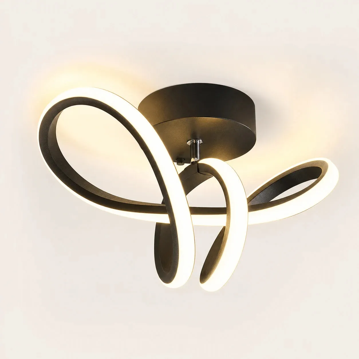 Alessandro Design VERTEX Pulse candelabru LED negru 13W ondulat