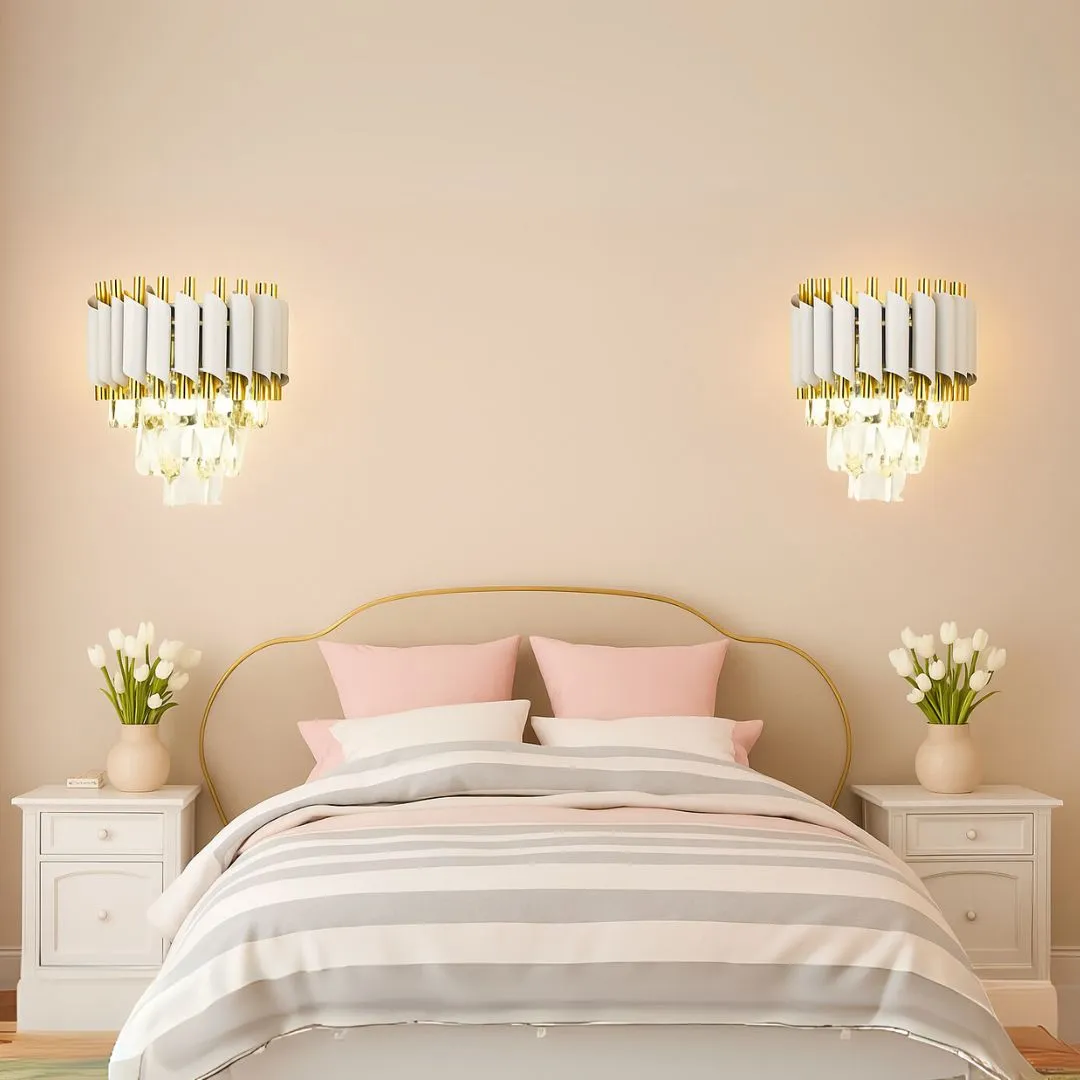 Alessandro Design VERSAILLES Piccolo aplica cristal 2xE14 alba