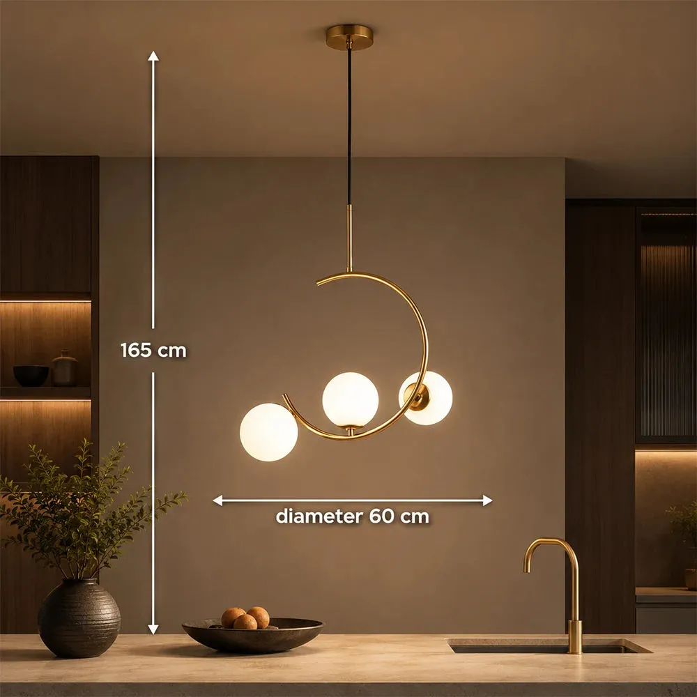 Alessandro Design Loft Atrium lustra alba-aurie 3xG9 D60cm