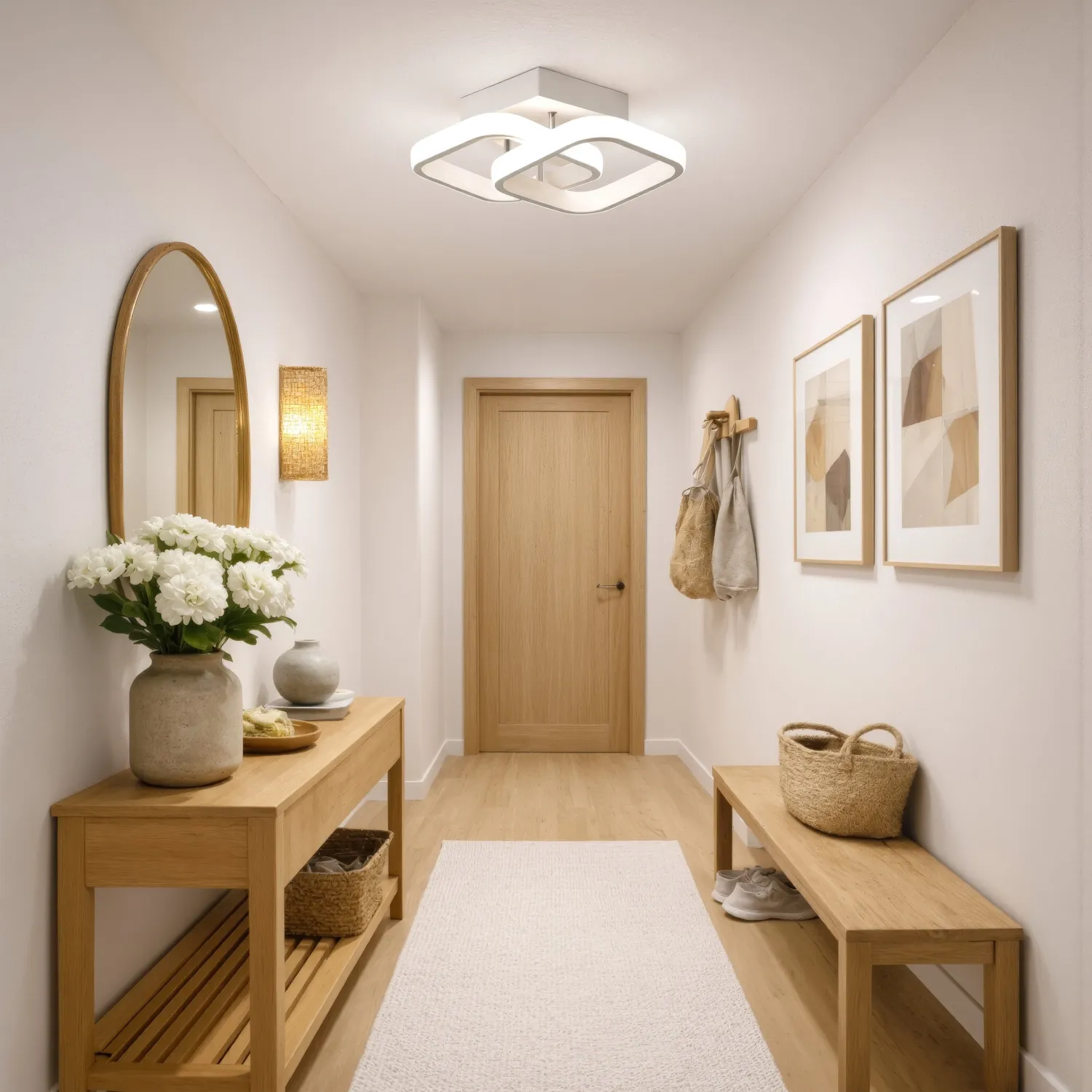 Alessandro Design VERTEX lustra LED 24W alba 2 romburi 3000-6000K