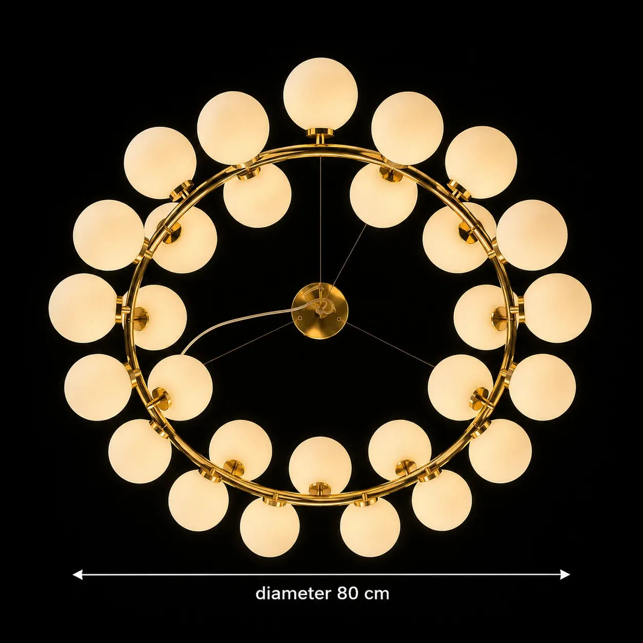 Alessandro Design Loft Chamber candelabru 25x G9 alb-auriu