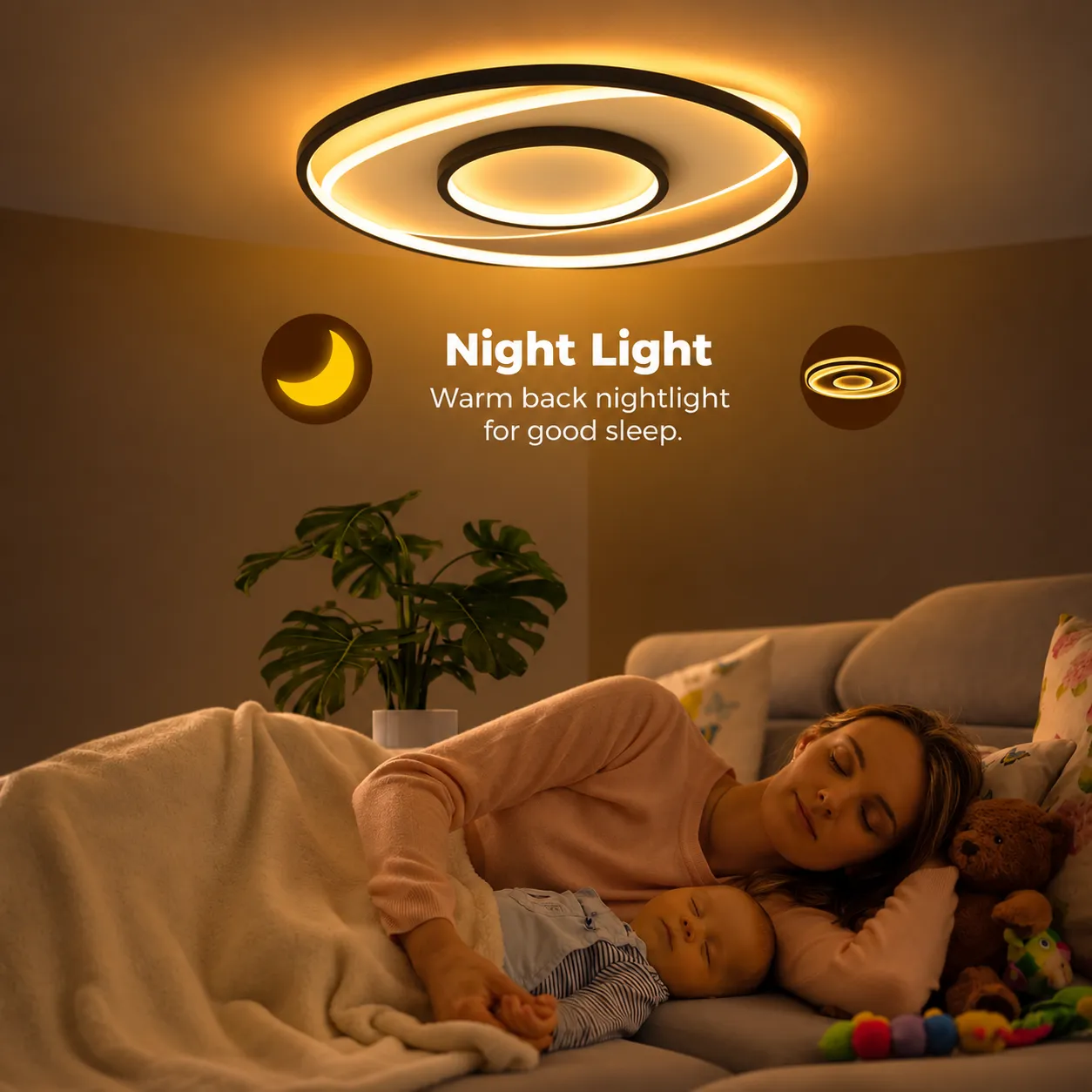 Alessandro Design Figurato lustra LED 63W neagra dimabila