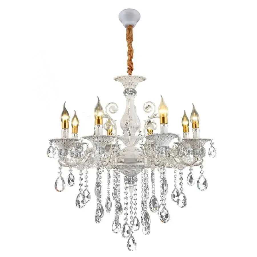 Alessandro Design Sanssouci Magno candelabru cristal alb 8xE14 68cm