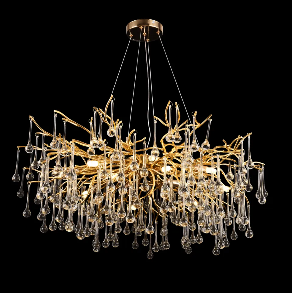 Alessandro Design Nebula Magno candelabru cristal auriu 60cm
