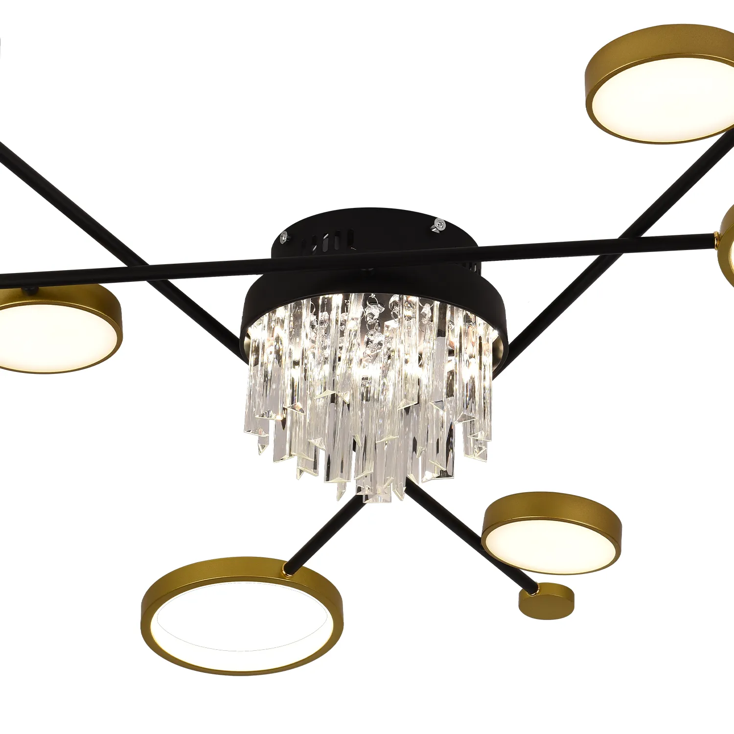 Alessandro Design Guida lustra LED negru-auriu 38W dimabila