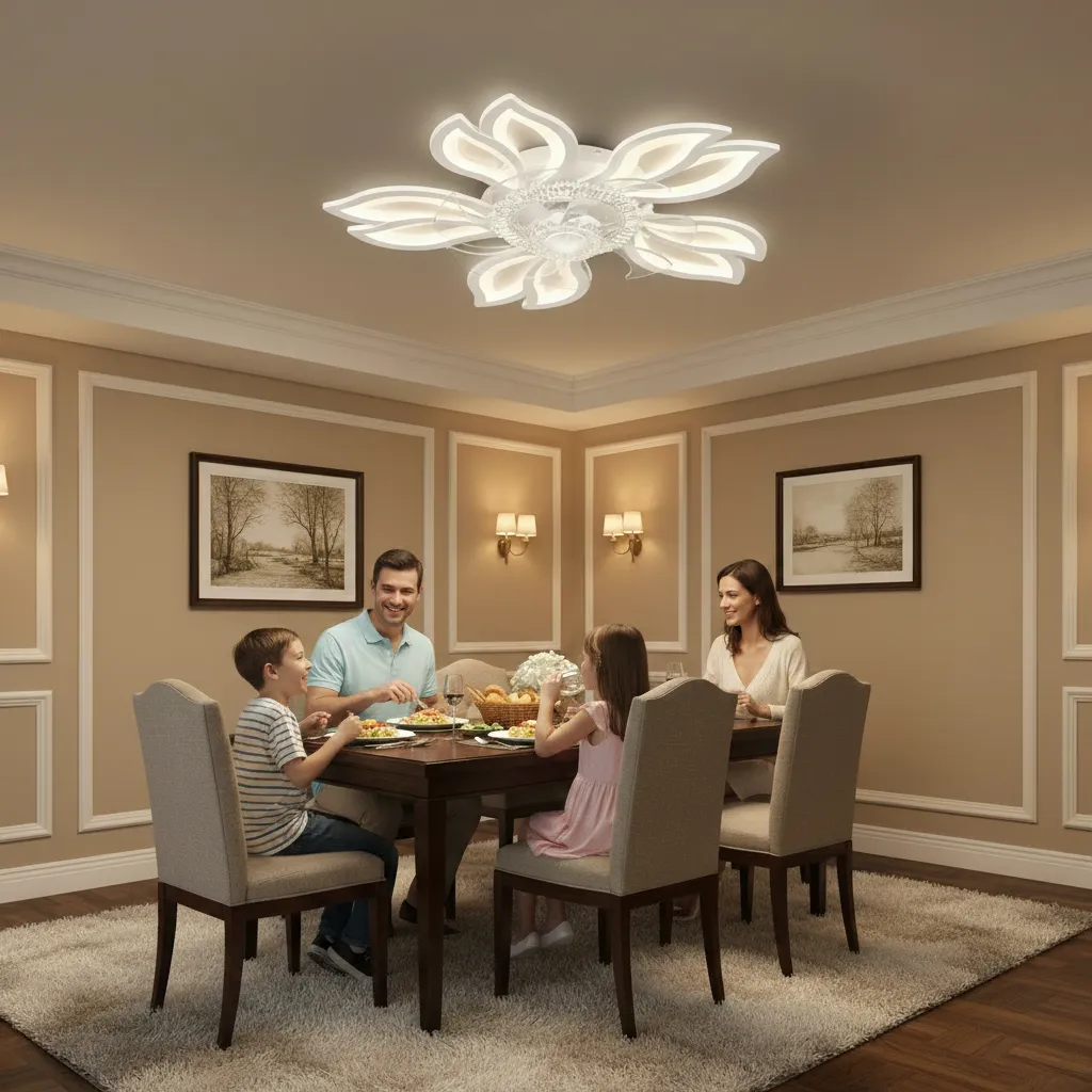 Alessandro Design Anemo lustra LED cu ventilator 30W alba