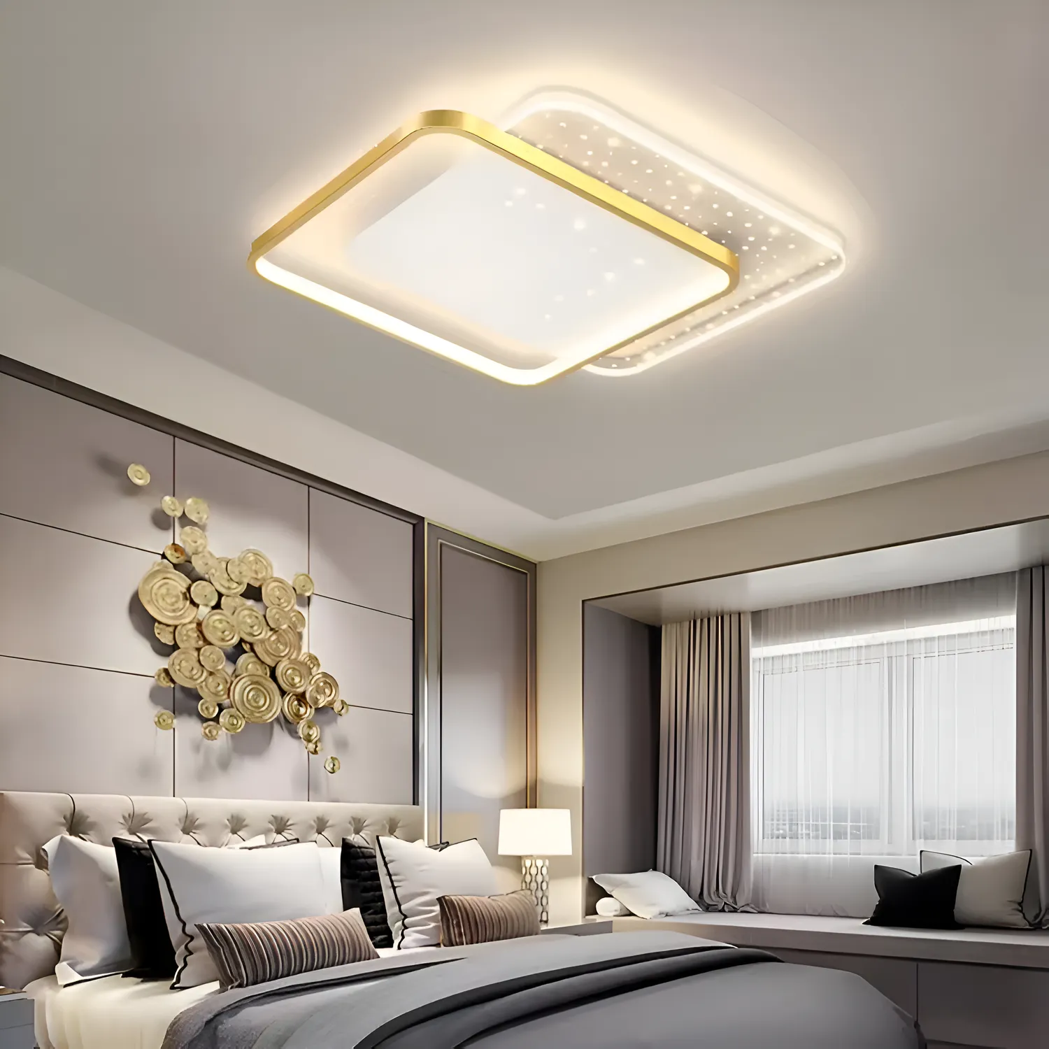 Alessandro Design GILDRA lustra LED 48W aurie dimabila