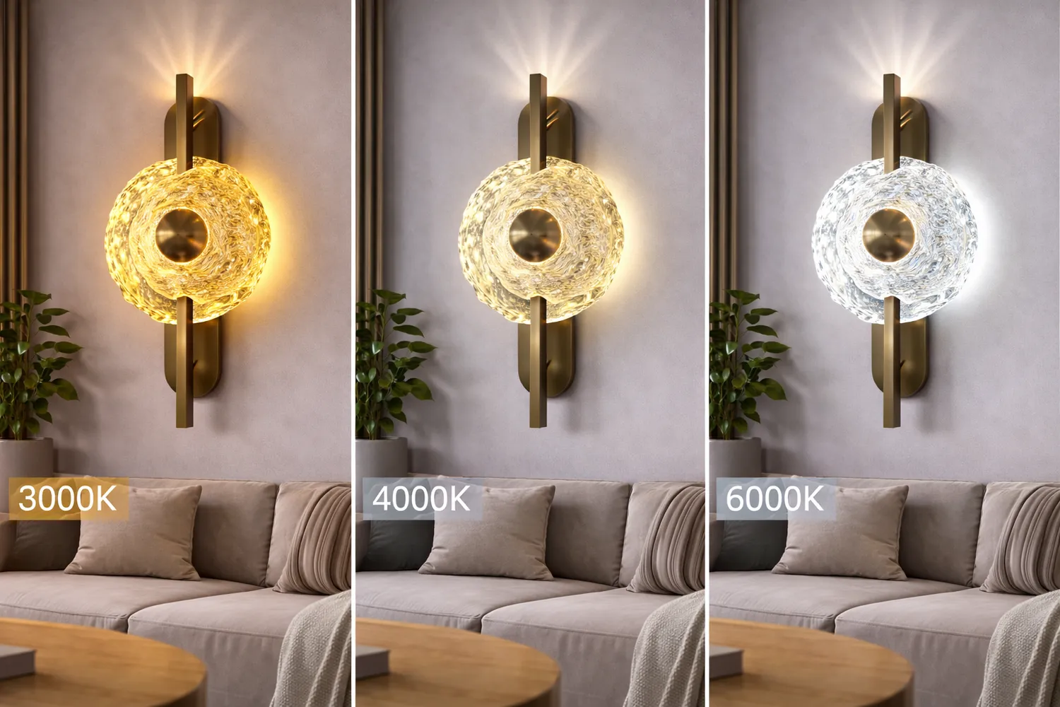 Alessandro Design Luma aplica LED aurie 3 temperaturi