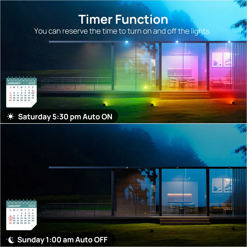 Ustellar TANK Proiector LED Smart RGB 20W set 4 buc