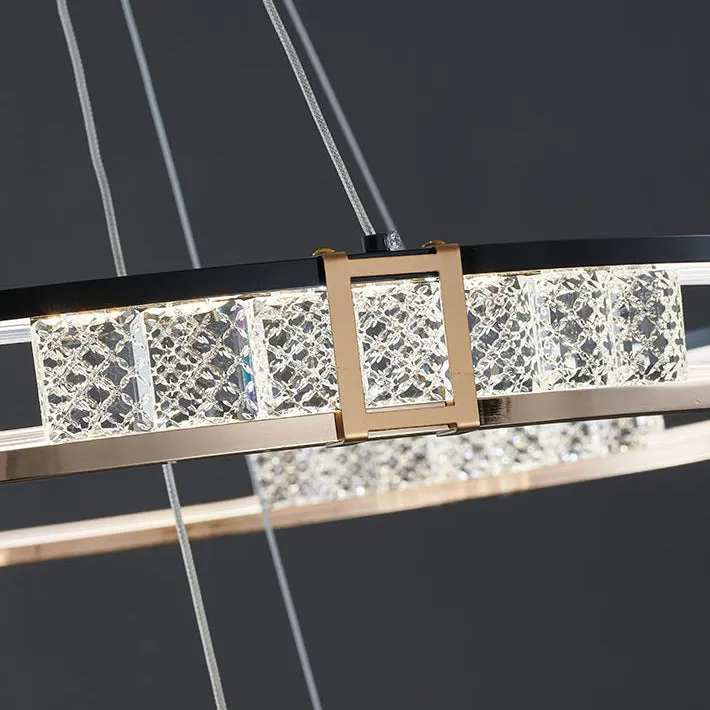 Alessandro Design Roger 100W lustra LED 2 cercuri aurie dimabila