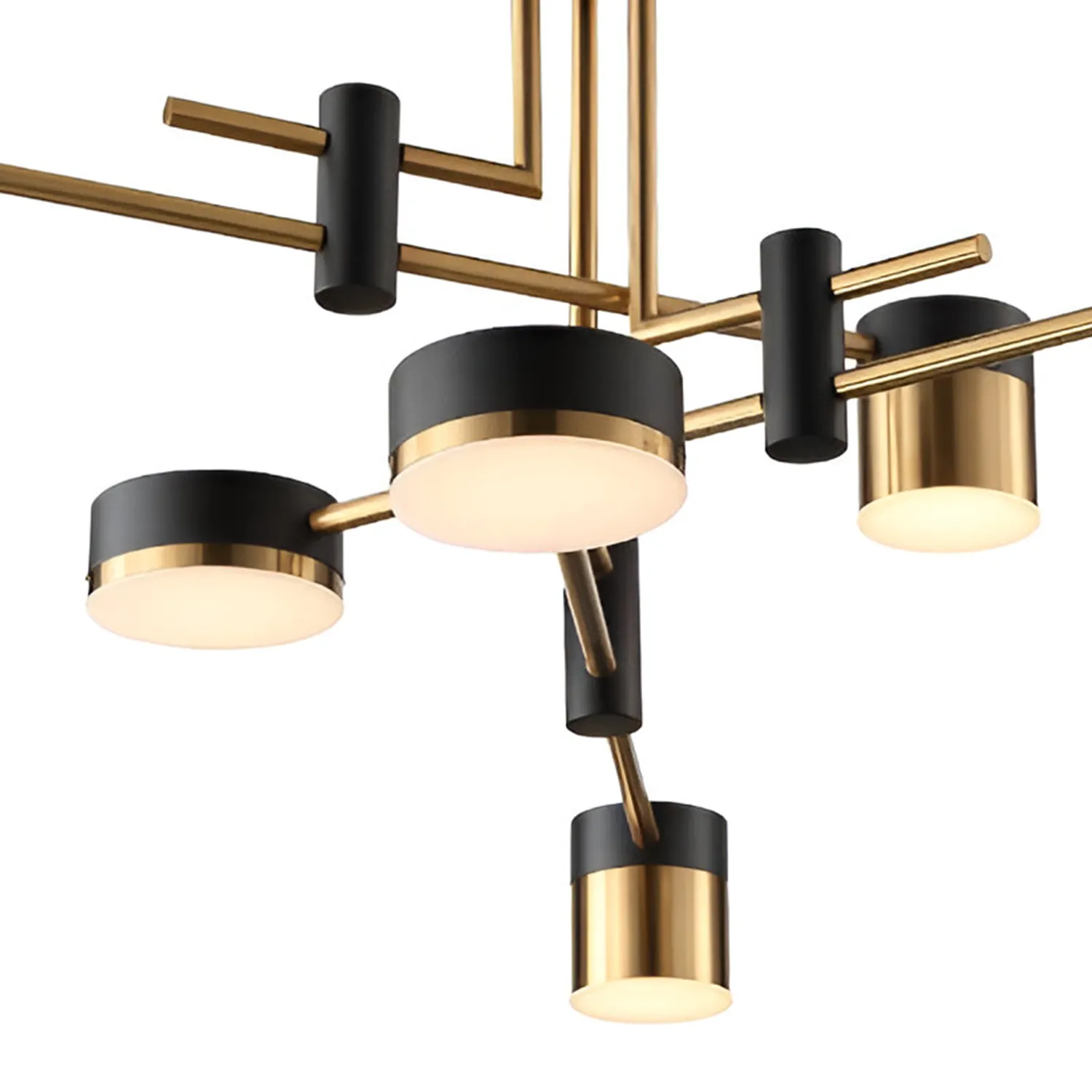 Alessandro Design Ionitus 72W lustra LED negru-auriu 3 culori