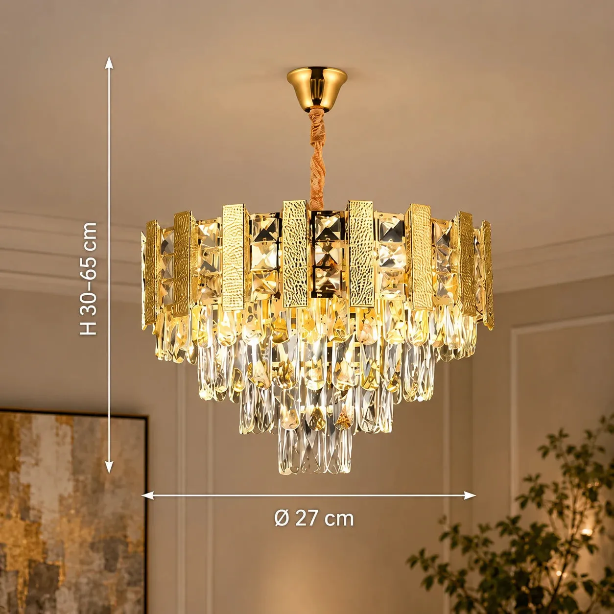 Alessandro Design PELES Petito candelabru cristal auriu E14