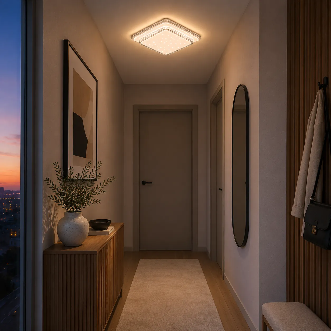 Lustra LED Alessandro Design Qikiqtaaluk 40W alba 33x33cm