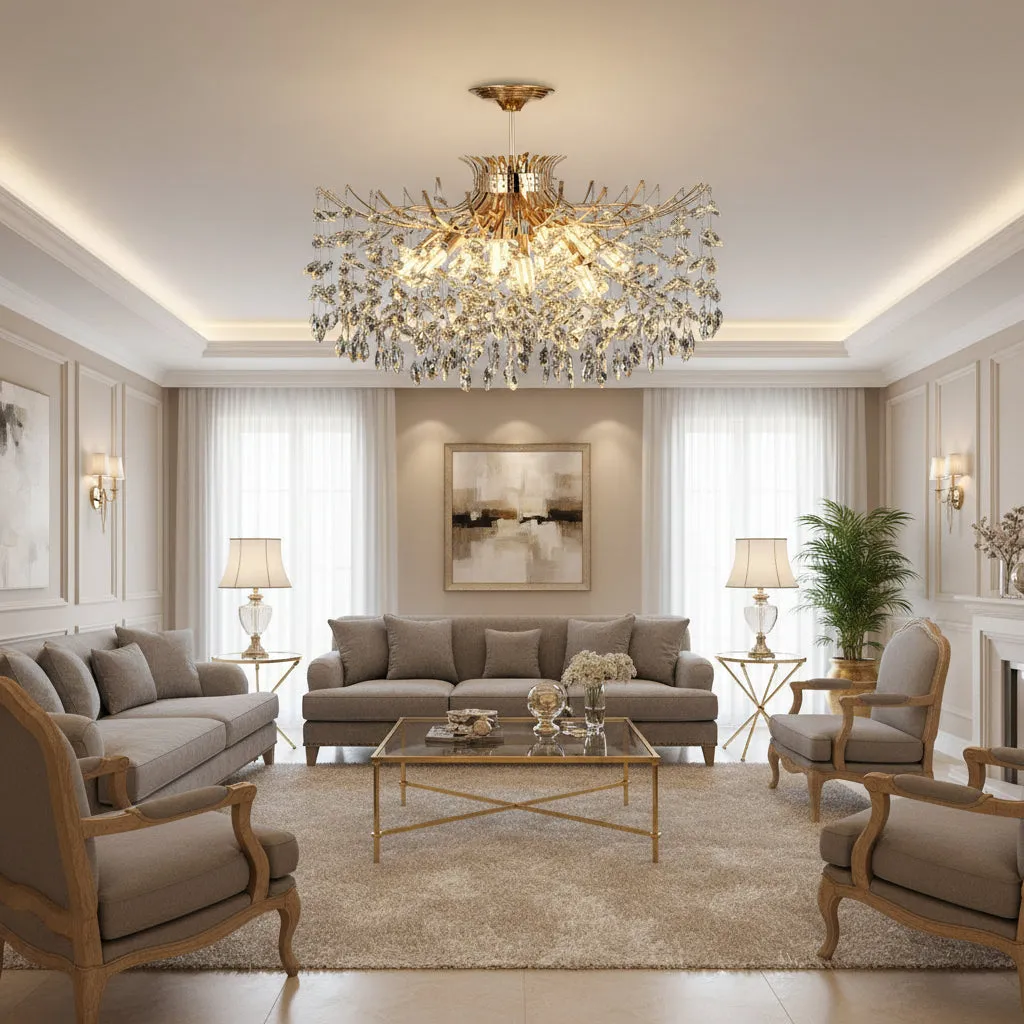 Alessandro Design Prowes Regalis candelabru 14xE14 D80 auriu