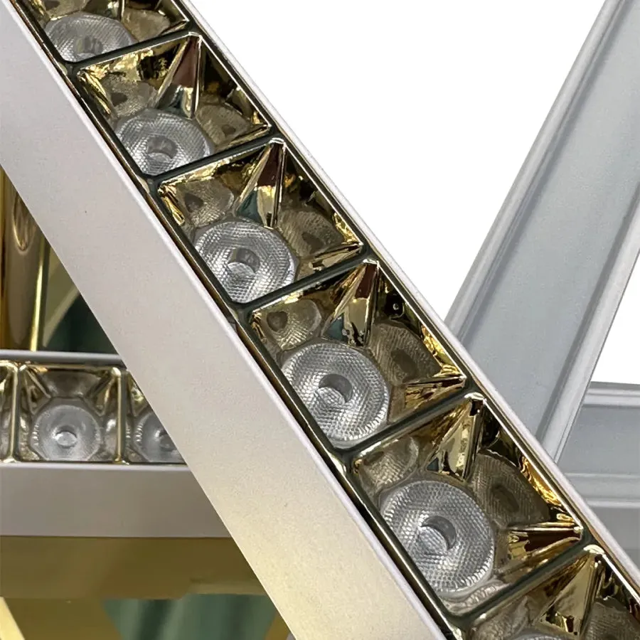 Alessandro Design Makoto lustra LED 144W alba aurie liniara